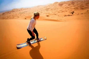 Sandboarding desert